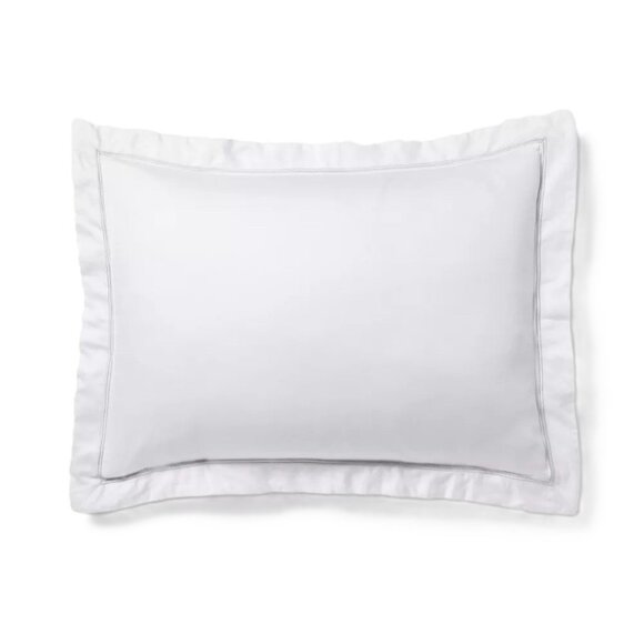 Threshold 100% Cotton 3 Pc White & Gray Embroidered King Duvet Cover Set NWOT - Picture 3 of 7